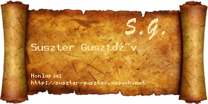 Suszter Gusztáv névjegykártya