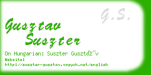 gusztav suszter business card